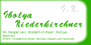 ibolya niederkirchner business card